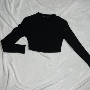 Naked wardrobe long sleeve crop top.